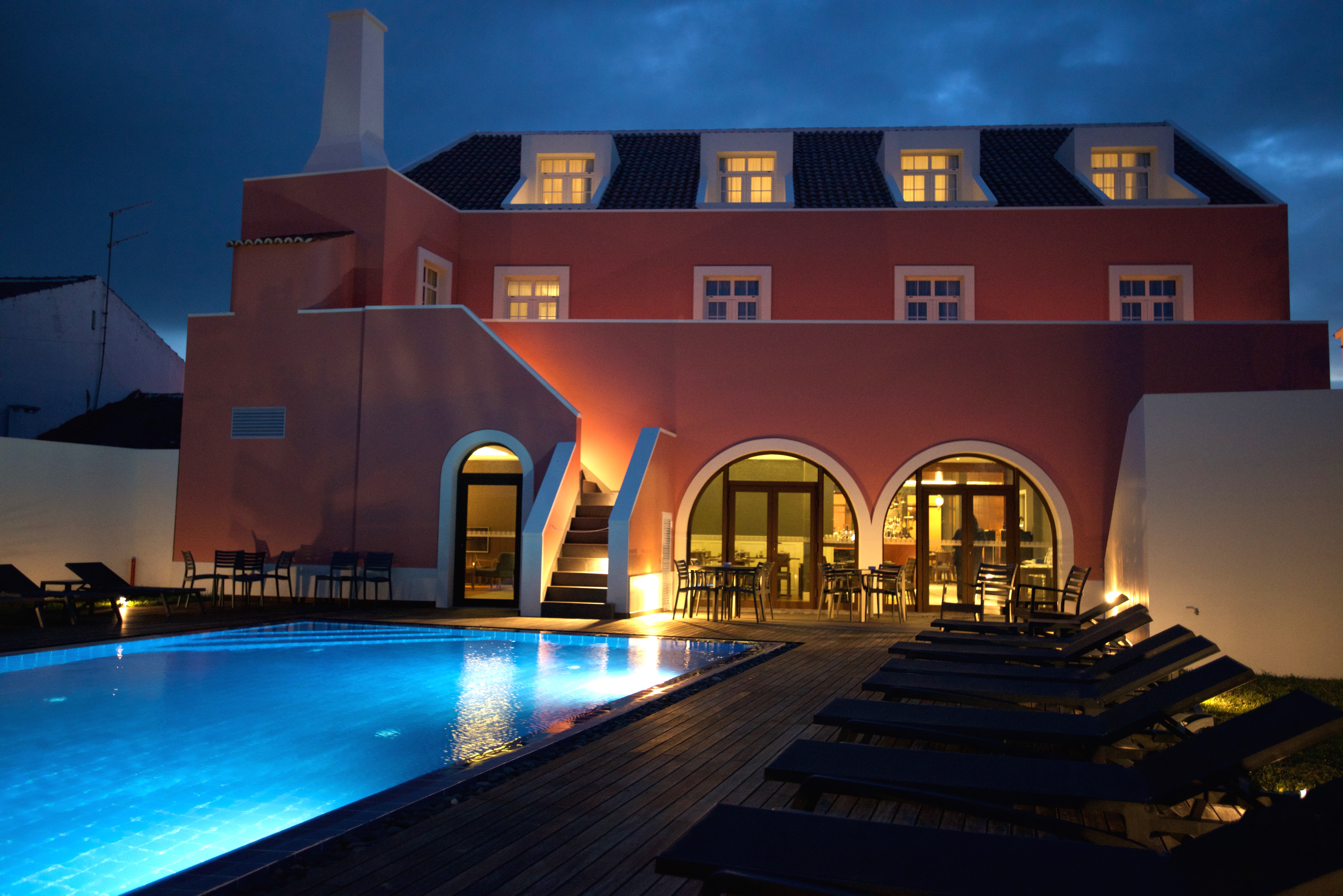 Image of pool night